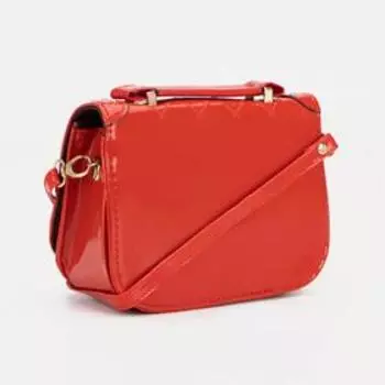 Сумка детская на клапане, цвет красный