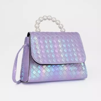 Сумка детская на клапане, цвет сиреневый