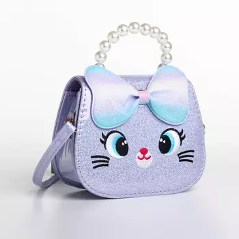 Сумка детская на клапане, цвет сиреневый