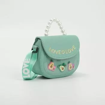 Сумка детская на клапане, цвет зелёный