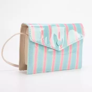 Сумка детская с блестками на кнопке, в полоску, 18,5х5х12,5 см