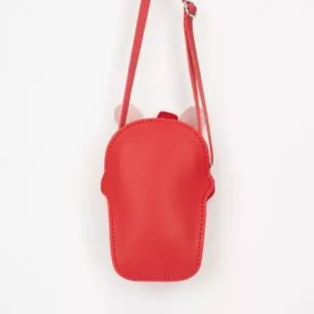 Сумка детская на молнии, цвет красный