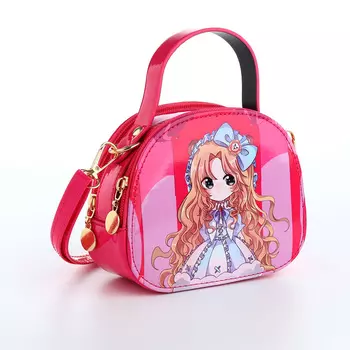 Сумка детская на молнии, цвет малиновый