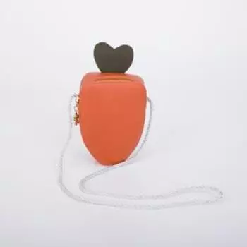 Сумка детская на молнии, цвет оранжевый