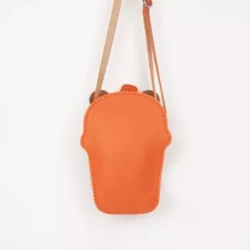 Сумка детская на молнии, цвет оранжевый