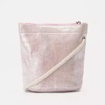 Сумка детская на молнии, цвет розовый