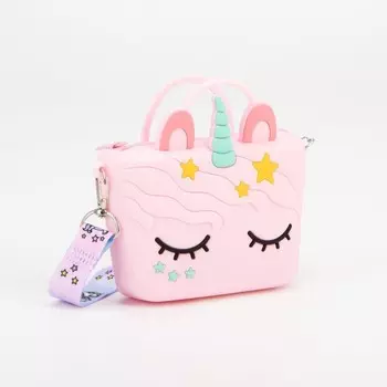 Сумка детская на молнии, цвет розовый