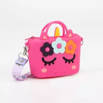 Сумка детская на молнии, цвет розовый