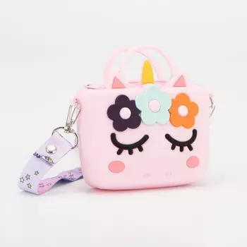 Сумка детская на молнии, цвет розовый