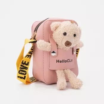 Сумка детская на молнии, цвет розовый