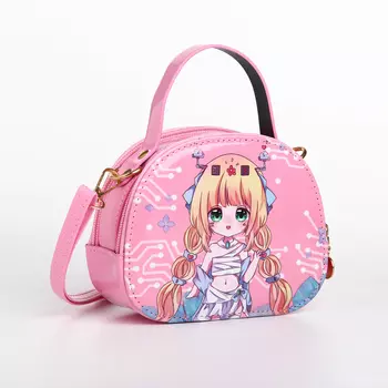 Сумка детская на молнии, цвет розовый