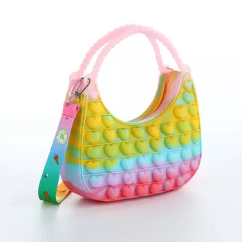 Сумка детская на молнии, цвет розовый/сиреневый/малиновый