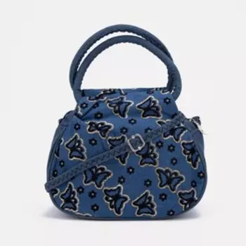 Сумка детская на молнии, цвет синий