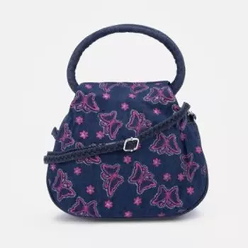 Сумка детская на молнии, цвет синий