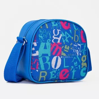 Сумка детская на молнии, цвет синий/фиолетовый