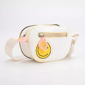 Сумка детская на молнии, наружный карман, цвет белый