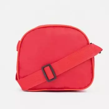 Сумка детская на молнии, регулируемый ремень, цвет красный/серый