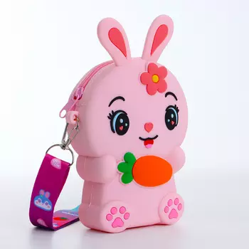 Сумка детская на молнии «Выбражулька», цвет розовый