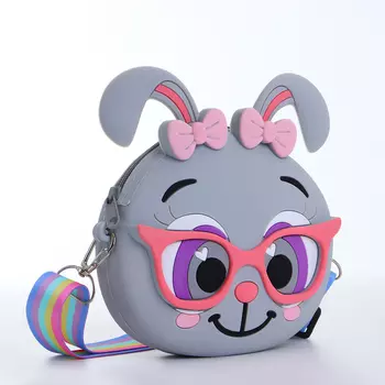 Сумка детская на молнии «Выбражулька», цвет серый