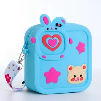 Сумка детская на молнии «Выбражулька», цвет голубой