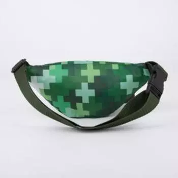 Сумка детская поясная на молнии, цвет зелёный