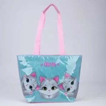 Сумка детская с блестками «Котята»