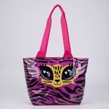 Сумка детская с блестками «Розовый леопард»