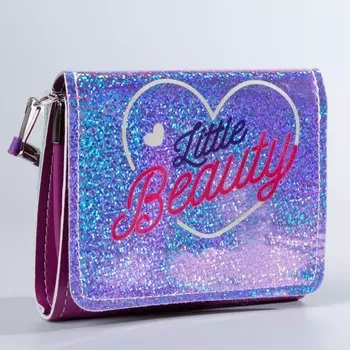 Сумка детская Сердце на клапане, цвет сиреневый