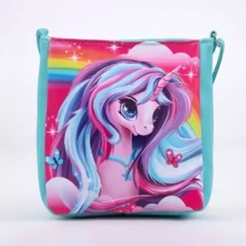 Сумка детская «Волшебный единорог» из эко-кожи, на ремешке, 17х12х5 см