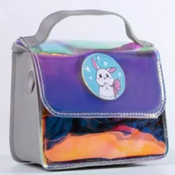 Сумка детская White rabbit на клапане, цвет серый/перламутровый