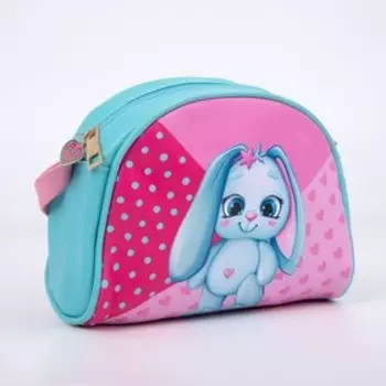 Сумка детская "Зайка", искусственная кожа, с брелком, 18х15х2 см