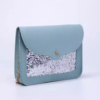 Сумка детская Звёздочка на магните, цвет голубой