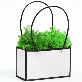 Сумка для цветов Белая влагостойкая, 2210.513.5 см