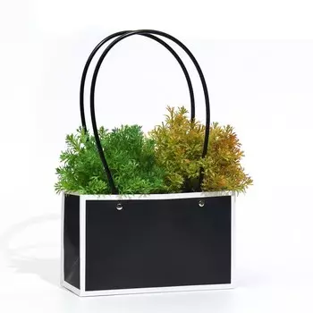 Сумка для цветов чёрная влагостойкая, 2210.513.5 см