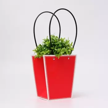 Сумка для цветов красная влагостойкая, 1717 - 11.511.5 - 20 см 10