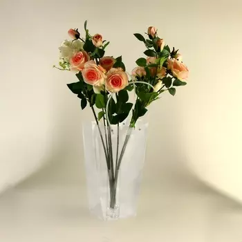 Сумка для цветов прозрачная, влагостойкая, 35х26х13 см