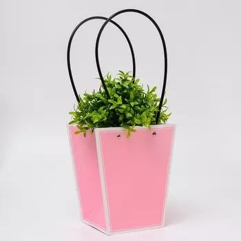 Сумка для цветов розовая влагостойкая, 1717 - 11.511.5 - 20 см 3