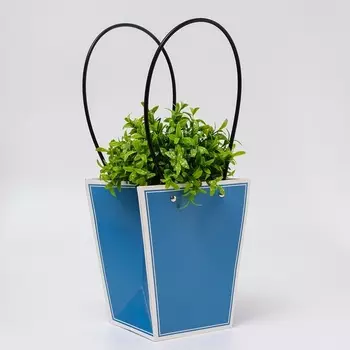 Сумка для цветов синяя влагостойкая, 1717 - 11.511.5 - 20 см 4