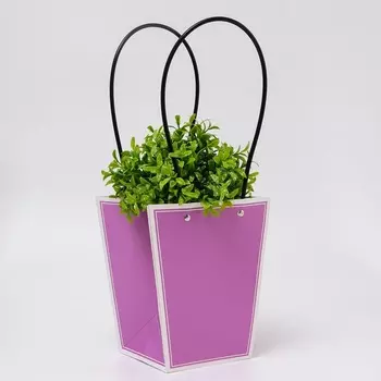 Сумка для цветов сиреневая влагостойкая, 1717 - 11.511.5 - 20 см 9