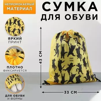 Мешок для обуви «1 сентября: Purr» болоньевая, размер 30 х 40 см