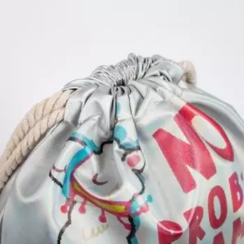 Мешок для обуви NO PROB-LLAMA кож.зам голография, 3040 см