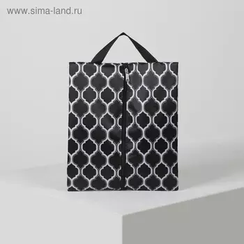 Сумка для обуви, отдел на молнии, цвет чёрный