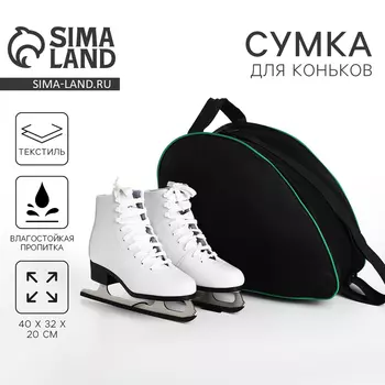Сумка спортивная для коньков, 403220 см, чёрная