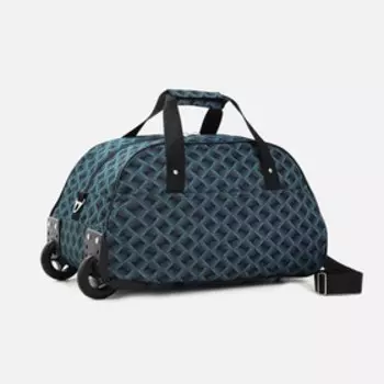 Сумка дорожная 2 в 1 на колёсах, отдел на молнии, наружный карман, цвет синий