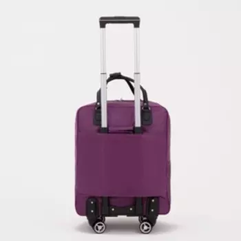 Сумка дорожная 20" на колёсах, отдел на молнии, наружный карман, цвет фиолетовый