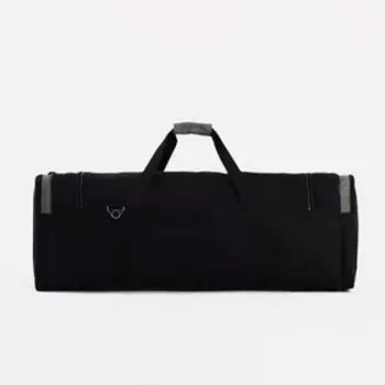 Сумка дорожная на молнии, 3 наружных кармана, длинный ремень, цвет чёрный/хаки