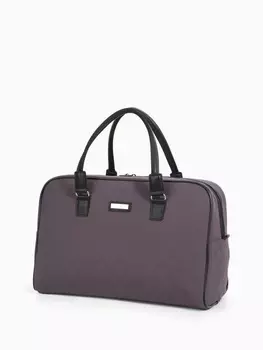 Сумка дорожная на молнии Bagsland, длинный ремень, чёрная