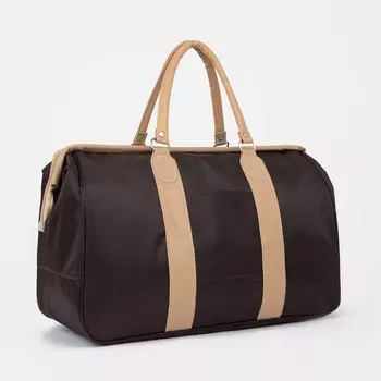 Сумка дорожная на молнии, цвет коричневый