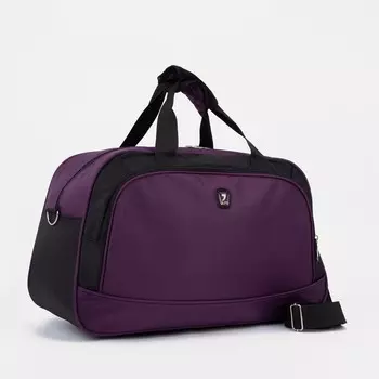 Сумка дорожная на молнии, наружный карман, цвет сиреневый