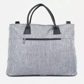 Сумка дорожная на молнии, длинный ремень, цвет серый